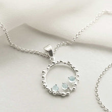 MZB112P BT STERLING SILVER BLUE TOPAZ SPLASH NECKLACE 1