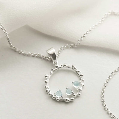 MZB112P BT STERLING SILVER BLUE TOPAZ SPLASH NECKLACE 1