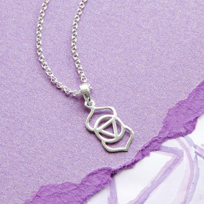 MC268P STERLINGSILVERTHIRDEYECHAKRANECKLACE 002