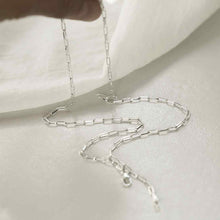MV1332N STERLING SILVER FINE PAPERCLIP NECKLACE 20 1