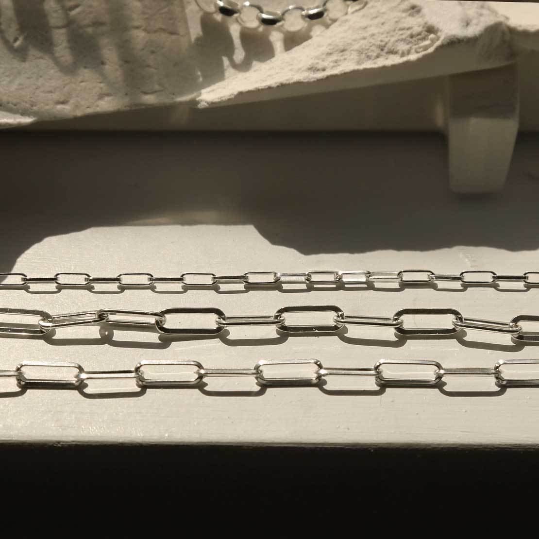 Sterling Silver Fine Paperclip Necklace