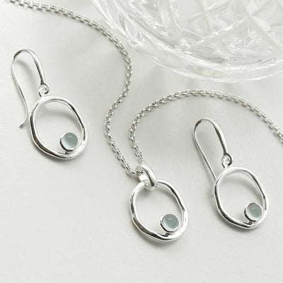 MZB113 BT STERLING SILVER BLUE TOPAZ RIPPLE SET