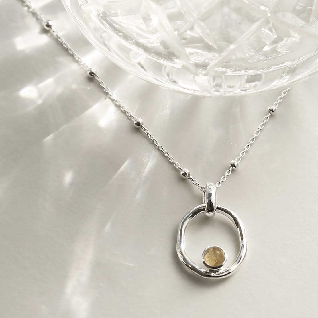 Sterling Silver Labradorite Ripple Necklace