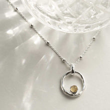 MZB113P LB STERLING SILVER LABRADORITE RIPPLE NECKLACE 2