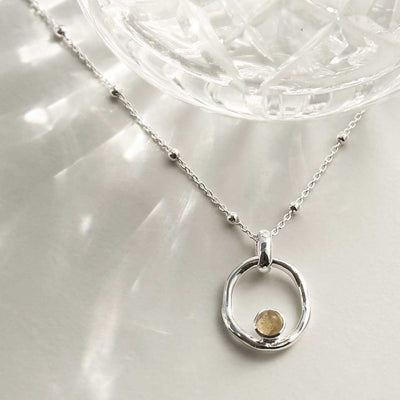 MZB113P LB STERLING SILVER LABRADORITE RIPPLE NECKLACE 2