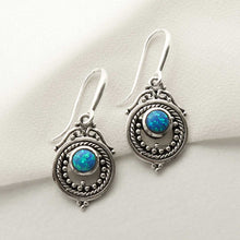 MZB114E OP STERLING SILVER OPALITE VICTORIAN DANGLY EARRINGS 1