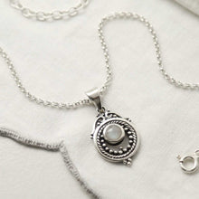 MZB114P MS STERLING SILVER MOONSTONE VICTORIAN NECKLACE 2