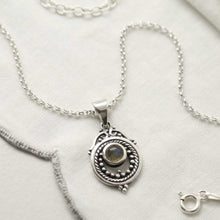 MZB114P LB STERLING SILVER LABRADORITE VICTORIAN NECKLACE 2