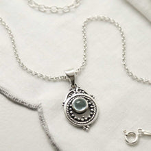 MZB114P BT STERLING SILVER BLUE TOPAZ VICTORIAN NECKLACE 2