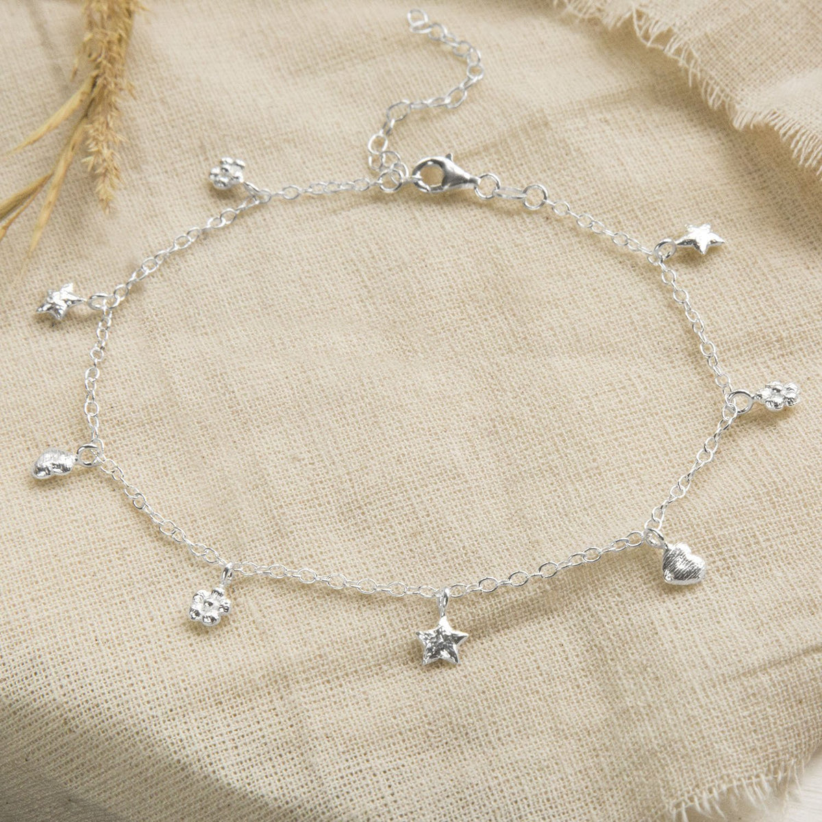 Sterling Silver Beach Lover Anklet