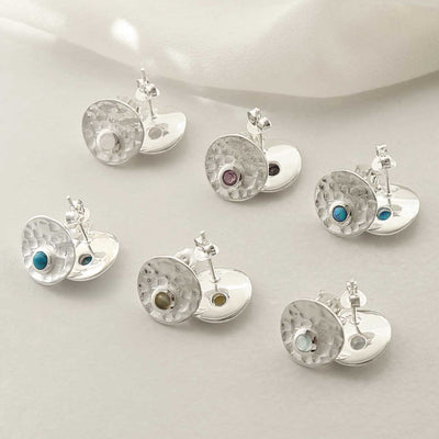 MZB116E STERLING SILVER SHIMMERING STUDS GROUP