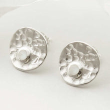 MZB116E MS STERLING SILVER SHIMMERING MOONSTONE STUDS 1