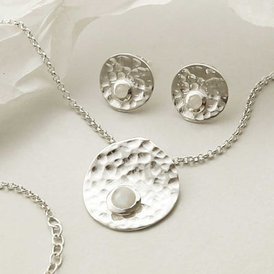 MZB116 MS STERLING SILVER SHIMMERING MOONSTONE SET 1