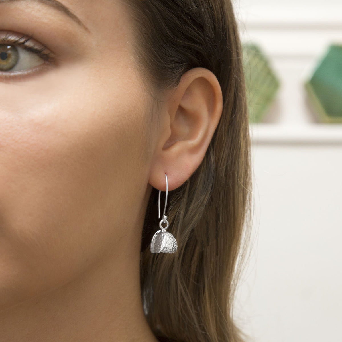 Sterling Silver Bluebell Hook Dangly Earrings