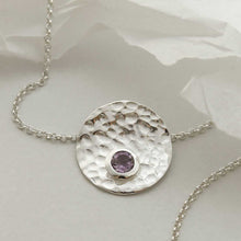 MZB116P AM STERLING SILVER SHIMMERING AMETHYST NECKLACE 1