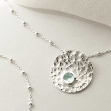 MZB116P BT STERLING SILVER SHIMMERING BLUE TOPAZ NECKLACE 1