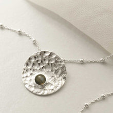 MZB116P LB STERLING SILVER SHIMMERING LABRADORITE NECKLACE 1