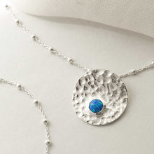 MZB116P OP STERLING SILVER SHIMMERING OPALITE NECKLACE 2