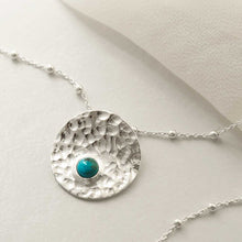 MZB116P T STERLING SILVER SHIMMERING TURQUOISE NECKLACE 1