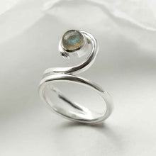 MZB124 LB STERLING SILVER LABRADORITE VINE RING 4