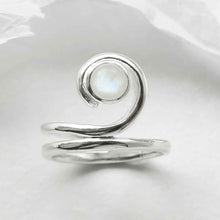 MZB124 MS STERLING SILVER MOONSTONE VINE RING 2
