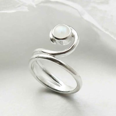MZB124 MS STERLING SILVER MOONSTONE VINE RING 3
