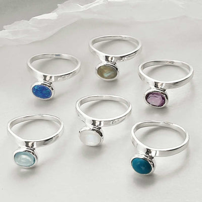 MZB128 STERLING SILVER STACKING RING GROUP