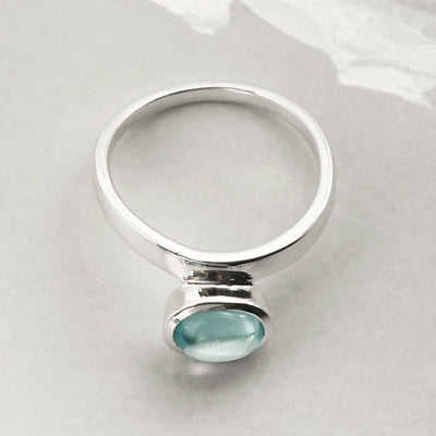MZB128 BT STERLING SILVER BLUE TOPAZ STACKING RING 1