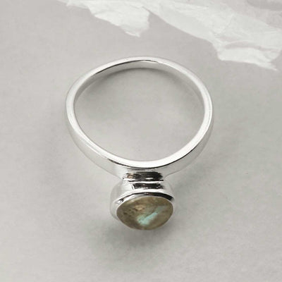 MZB128 LB STERLING SILVER LABRADORITE STACKING RING 2