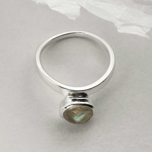 MZB128 LB STERLING SILVER LABRADORITE STACKING RING 2