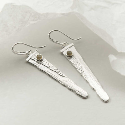 MZB125 LB STERLING SILVER LABRADORITE WATERFALL EARRINGS 1
