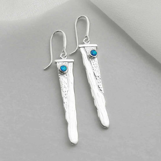 MZB125 OP STERLING SILVER OPALITE WATERFALL EARRINGS 2