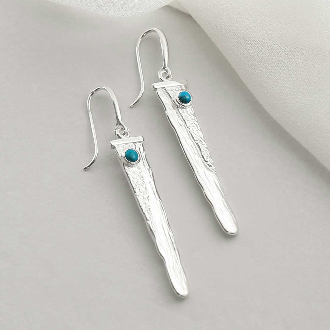 Sterling Silver Turquoise Waterfall Earrings