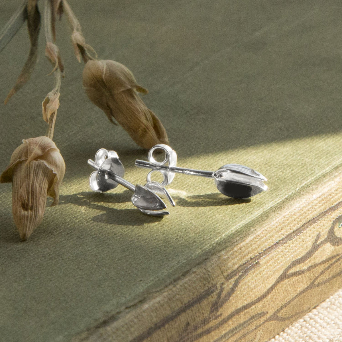 Sterling Silver Flower Stud Earrings