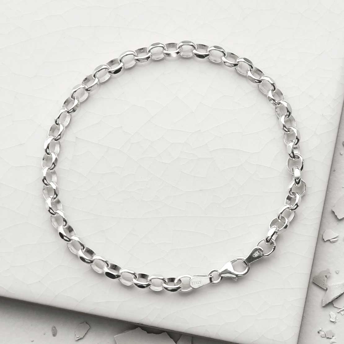 Sterling Silver Circle Link Bracelet