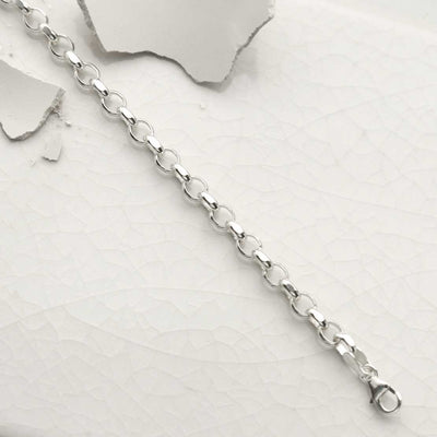 MV1333B STERLING SILVER CIRCLE LINK BRACELET 3