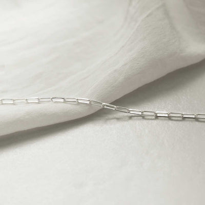 MV1332A STERLING SILVER FINE PAPERCLIP ANKLET 2
