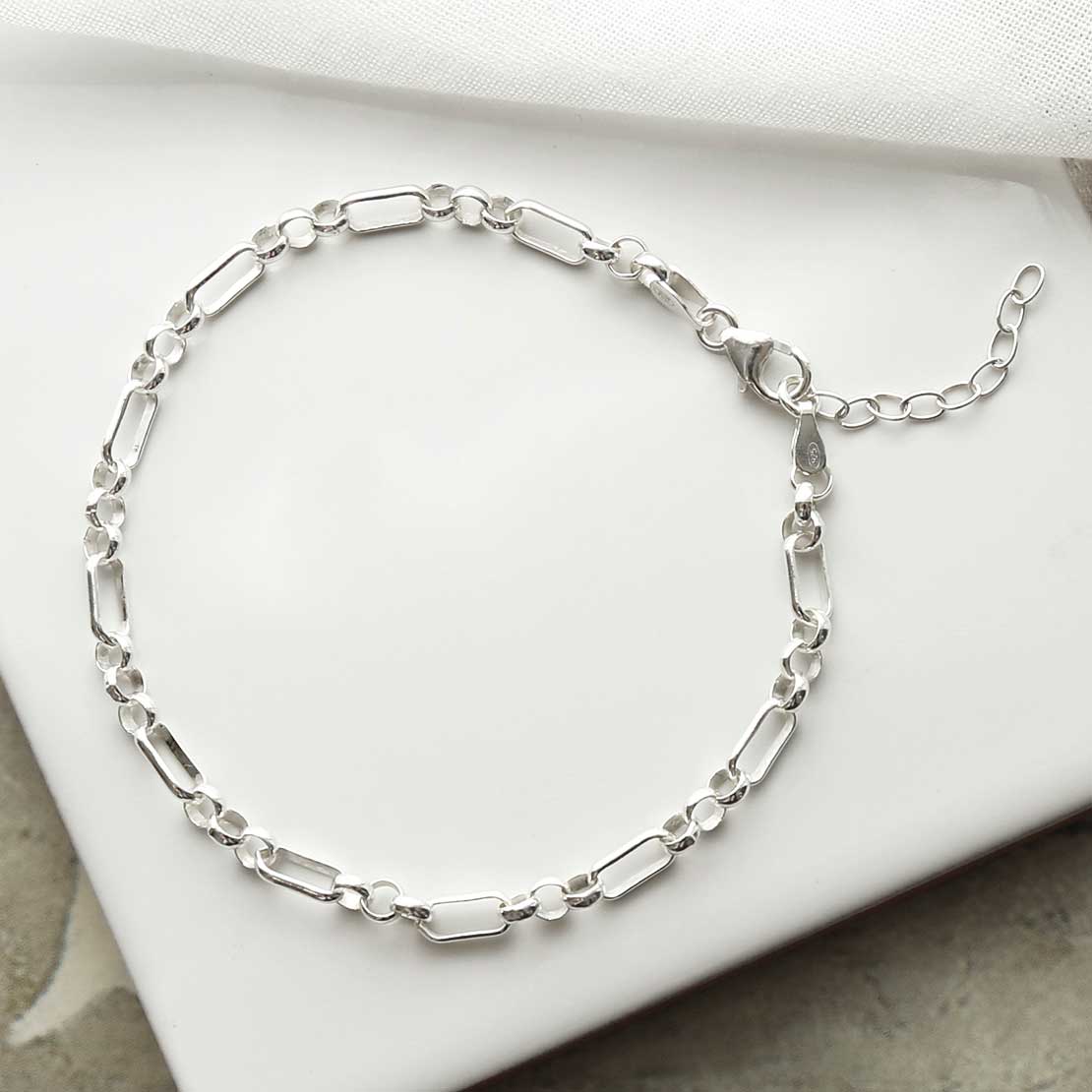Sterling Silver Bristol Link Bracelet