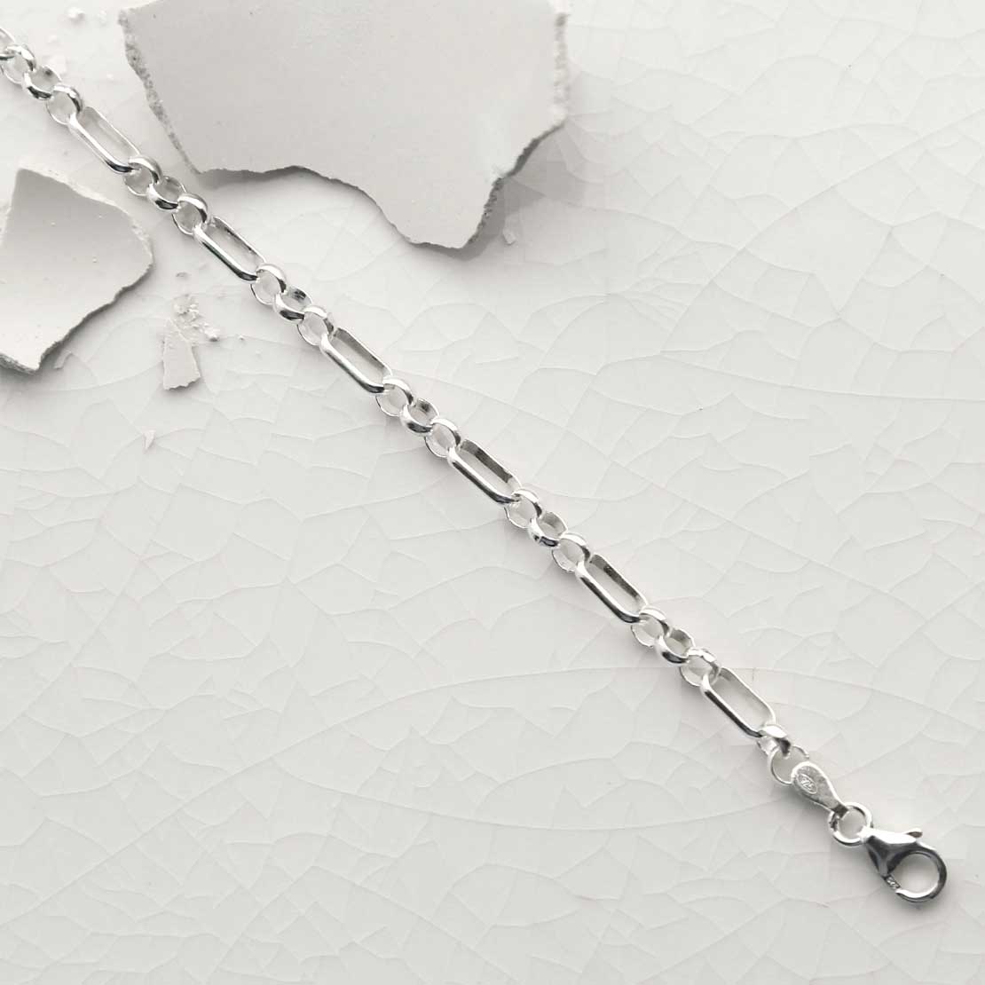 Sterling Silver Bristol Link Anklet