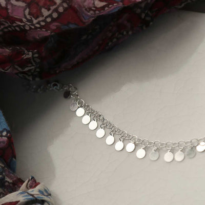 MV1335A STERLING SILVER SEQUIN ANKLET 2