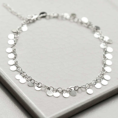 MV1335A STERLING SILVER SEQUIN ANKLET 3