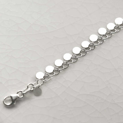 MV1335N STERLING SILVER SEQUIN NECKLACE 20 4
