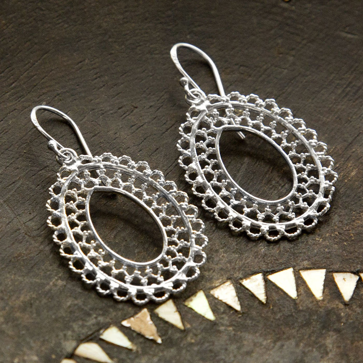 Sterling Silver Dangly Jaipur Drop Earrings