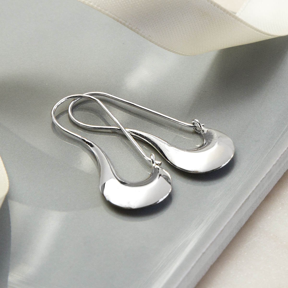 Sterling Silver Liquid Curl Earrings
