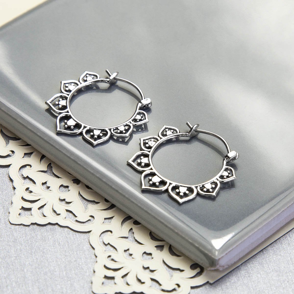 Sterling Silver Marrakesh Hoops
