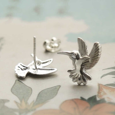 MZB110E STERLING SILVER HUMMINGBIRD STUDS 4