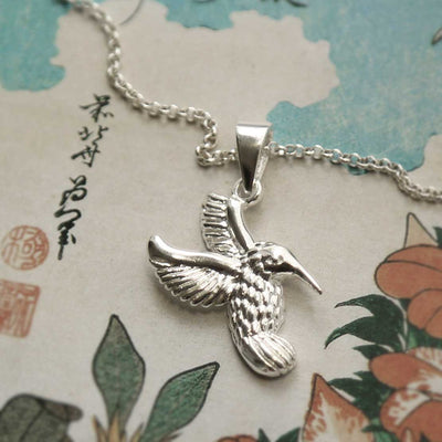 MZB110P STERLING SILVER HUMMINGBIRD NECKLACE 1