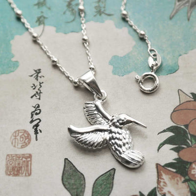 MZB110P STERLING SILVER HUMMINGBIRD NECKLACE 2