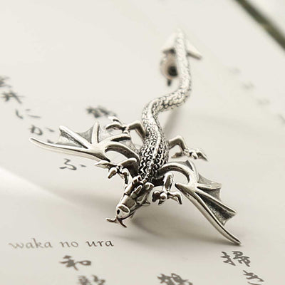 MC273 STERLING SILVER DRAGON BROOCH 4
