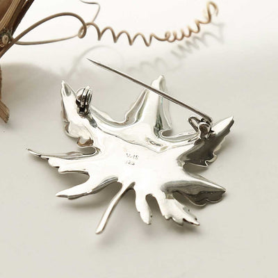 MC274 STERLING SILVER MAPLE BROOCH 4